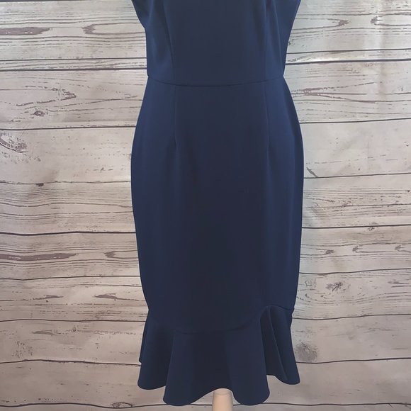 BETSY JOHNSON Like New Navy Blue Mermaid Dress - Picture 3 of 7